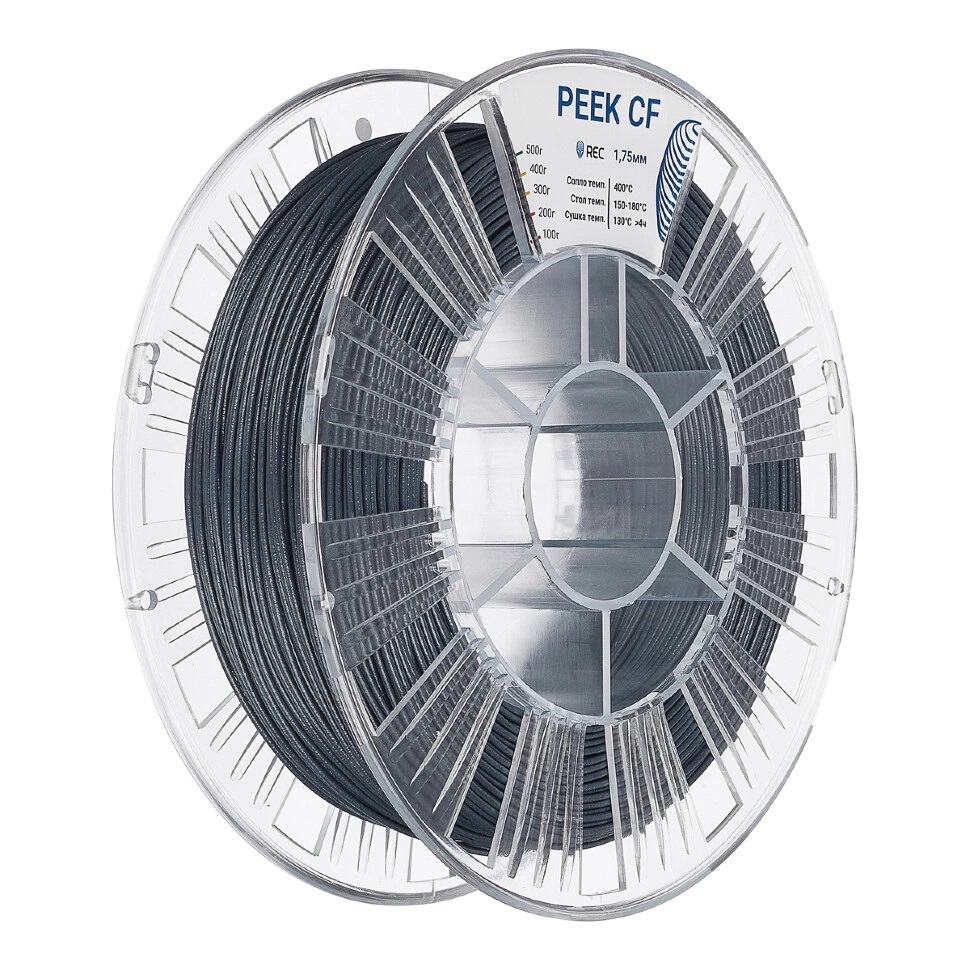 картинка PEEK CF пластик (REC) 500 гр Интернет-магазин «3DTool»